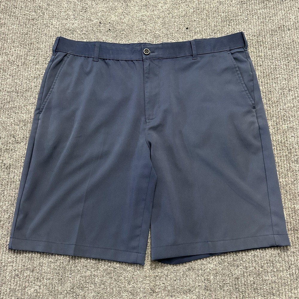 IZOD Golf Mens Chino Shorts Size 40 Blue Straight Flat Front Outdoor Mid Rise